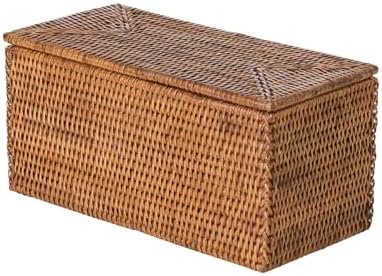 Alternative view of Kouboo La Jolla Dikdörtgen Rattan Kutusu, Bal Kahverengi Tuvalet Kağıdı Saklama Sepeti