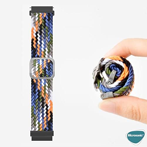 Alternative view of Xiaomi Watch S1 Active için Kordon Braided Loop Band Siyah Beyaz