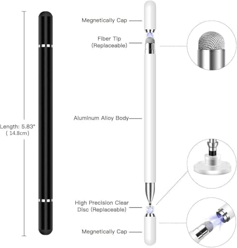 Bolivia's Ipad için Stylus Kalem, IOS ve Android Cihazlar, Dizüstü Bilgisayar, Telefonlar ve Tabletler için Uyumlu 2 Adet Evrensel Stylus Kalem, Çizim ve El Yazısı için Stylus Kalem - Görsel 3