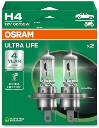 Ampul H4 Ult 60/55W 12V P43T5X2Trqr2B Ultralife - OSR 64193ULT-2HB