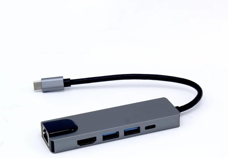 USB C 5in1 Çoklayıcı Adaptör – 4K HDMI, Gigabit LAN, USB-C PD, 2× USB 3.0 Portlu Type-C Hub | Laptop, MacBook ve Chromebook ile Uyumlu Bağlantı Genişletici Dönüştürücü | ZR34 - Görsel 3