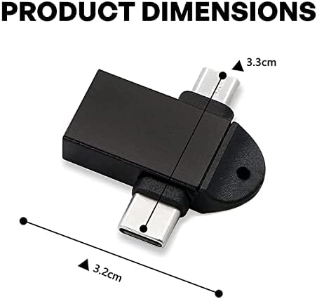 6549 Micro USB Type-C 3 In 1 Dönüştürücü Çevirici Adaptör Otg USB 3.0 Girişli Type-C - Micro USB Dönüştürücü Aparat