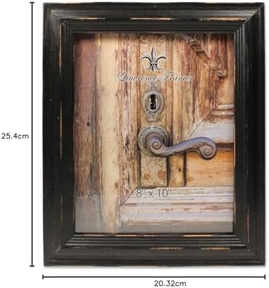 8x10 Yıpranmış Siyah Ahşap Resim Çerçevesi - Görsel 3