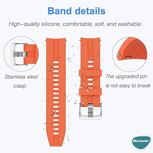 Watch GT4 46mm Kordon, Silicone RapidBands ( Watch GT4 46mm ile Uyumlu Kordon, Akıllı Saat Kayışı)