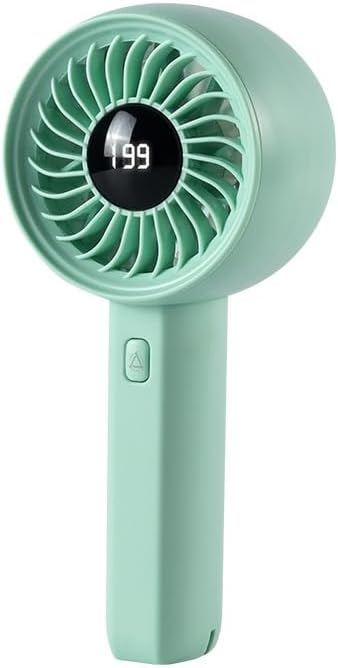 Mini,Taşınabilir,Şarjlı, Led Göstergeli El Fanı Yeşil ZB162Y