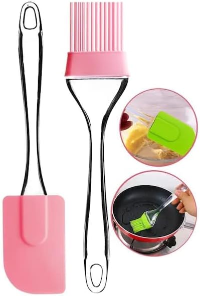Silikon Spatula ve Fırça Seti, Silikon Yağ Fırçası, Silikon Yağ Sos Yumurta Fırçası, Damla Saplı Mutfak Hamur Spatula - Görsel 3