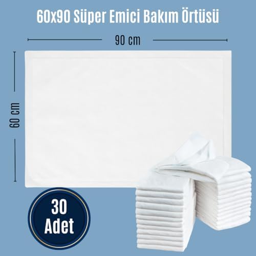 Paddlers Hasta Bakım Yatak Koruyucu Örtü 60x90 cm 30 Adet – Sıvı Geçirmez, Emici