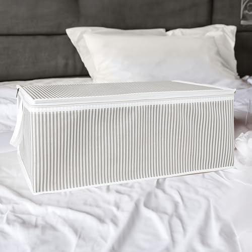 Baza Altı Düzenleyici Kumaş Hurç (50 x 30 x 20) (3 Adet Gri) - Görsel 2