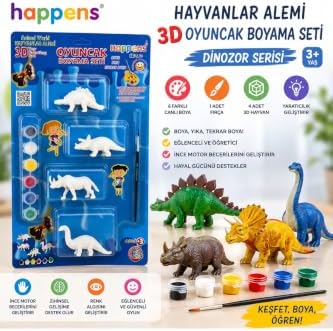 Alternative view of Dinozorlar Alemi 3D Oyuncak Boyama Seti Eğitici Boya Seti Yıkanabilir