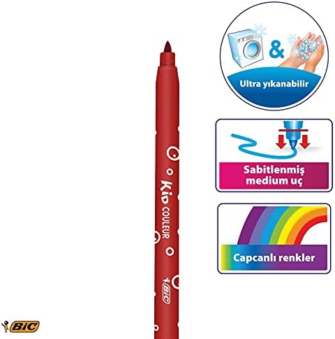 Kid Couleur Keçeli Boya Kalemi, 12'li Kutu - Görsel 3