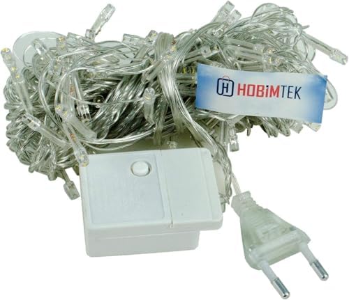 Alternative view of Hobimtek HT-16 Dekoratif Led Işık 10 Metre Prizli 100 Ledli Fişli Led Işık Günışığı Lambası Yılbaşı Ağacı Işığı Soğum Günü Led Işık (Sarı) (Sarı)