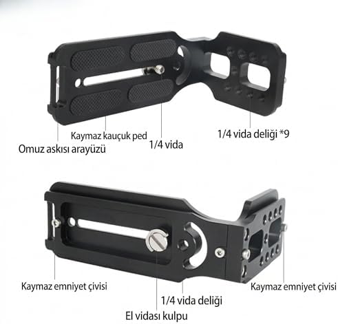 Alternative view of Arca Swiss Uyumlu Alüminyum Alaşım Kamera L Braket, 1/4 Ayarlanabilir Tripod Aparatı, Dikey Yatay Çekim, Nikon   Fujifilm ile Uyumlu Profesyonel Stüdyo Kamera Aksesuarı, H22, Siyah