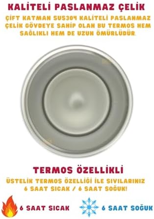 Alternative view of Galatasaray Resmi Lisanslı 550ml Rahat İçim Çift Katmanlı Paslanmaz Çelik Termos 6 Saat Sıcak Soğuk Premium Kutu