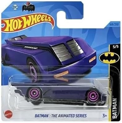 - Batmobile - Batman: The Animated Series 5/5 - HKH00 - Short Card - DC - mor - Mattel 2023 - Görsel 3