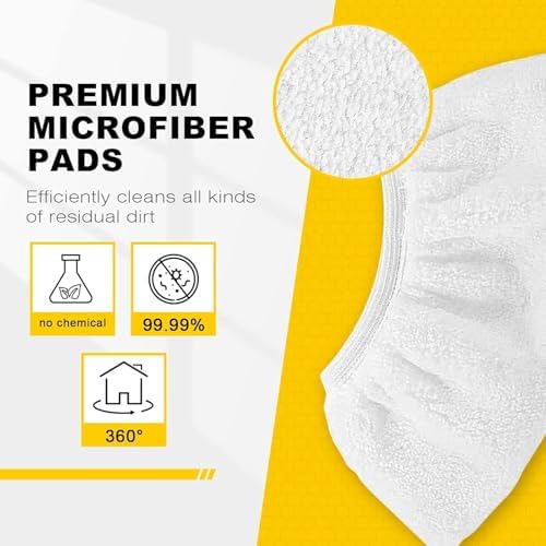 8 Mikrofiber Kapak Seti  Buharlı Temizleyici Aksesuarları için Uyumlu  SC 2, SC 3, SC 4, SC 5 (el memesi için)