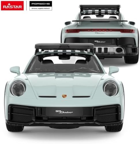 Rastar 1:14 Porsche 911 Dakar Uzaktan Kumandalı Araba 2.4GHz Kesintisiz Frekans Elle Açılır Kapanır Kapılı Çıkarılabilir Tavan Raflı 29 cm Orijinal  Off-Road Yarış Oyuncak Araba 3 Yaş ve Üzeri