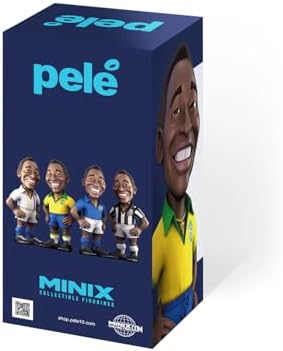 MINIX Pele Brezilya 1. Kit 12 cm Figür - Koleksiyonluk Pele Figürü Spor Futbol Simge Serisi Hayranlar için