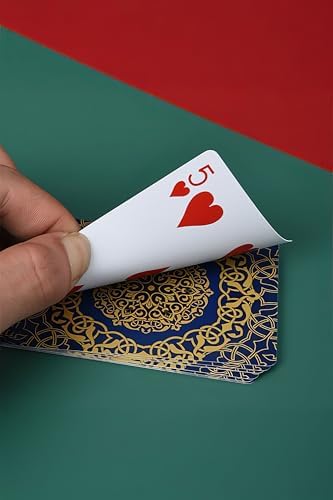 Mavi Jumbo Boy Pvc Plastik Su Geçirmez iskambil Poker Oyun Kağıdı rd61mv - Görsel 2