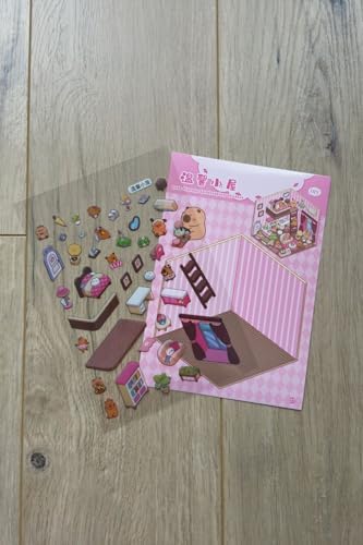 Alternative view of Kolbi Craft 8 Parça Sevimli 3D İzometrik Capybara Sticker Kafe Market Kütüphane Parti