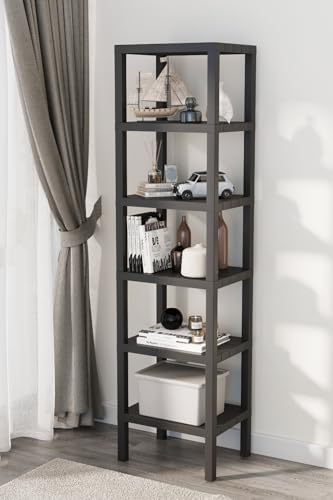 Alternative view of Mithra Life 6 Katlı Siyah Plastik Banyo Mutfak Rafı MIT1045