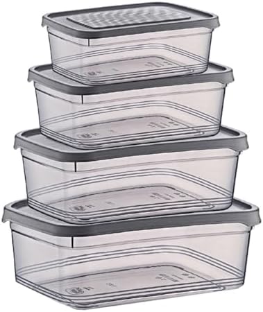 Alternative view of 4'lü Saklama Kabı Seti, Kapaklı Plastik Şeffaf Saklama Kutuları