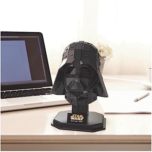 4D Build - Darth Vader kaskı - kaliteli kartondan detaylı 3D model kiti, 83 parça, 12 yaşından itibaren hayranları için - Görsel 3