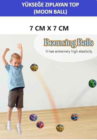 Alternative view of ZETCONCEPT Moon Ball Yüksek Zıplayan Top, Kamuflaj Desenli, Süper Eğlenceli Uzay Topu, 4+ Yaş
