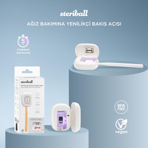 Steriball Diş Fırçaları için Akıllı Koruma Cihazı Diş Fırçası için - Mavi - Görsel 3