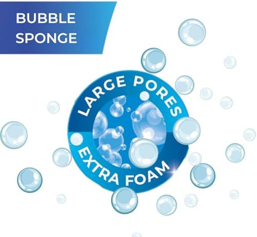 Bubble Bulaşık Süngeri 5'li Paket, Büyük Gözenekli Ekstra Köpük Teknolojisi - Görsel 3