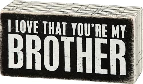 Alternative view of I Love That You're My Brother Dekoratif Ahşap Kutu İşareti 12,5 cm x 6,5 cm