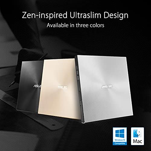ASUS ZenDrive-U8M SDRW-08U8M-U Harici Ultra İnce DVD Yazıcı, M-Disc, USB Type-C, Siyah