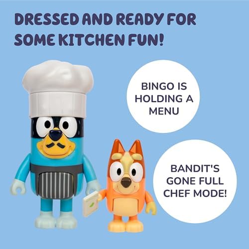 4'lü Oyuncak Figür Oyun Seti, Let's Play Chef Pavlova Küçük Çocuk Heykelcik Oyuncak Seti, Şef Aksesuarlı, 3-5 Yaş Çocuklar için Poz Verilebilir Figürinler