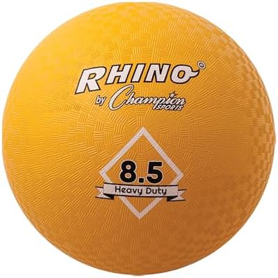 Champion Sports Ağır Hizmet Gergedan Oyun Alanı Topu 8.5 "D - İki Katlı, Naylon Yara, SADECE SARI