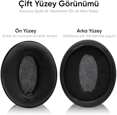 Sennheiser ile Uyumlu Kulaklık Pedi HD 4.50BT - HD 4.50BTNC - HD 4.50SE - HD 4.40BT - HD 4.30G - HD 4.20S - HD 458BT - HD 450 - HD 450BT - HD 400S - HD 350BT