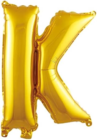 Alternative view of K Harfi 16 İnç Gold Renk Folyo Balon 36 CM (Altın)