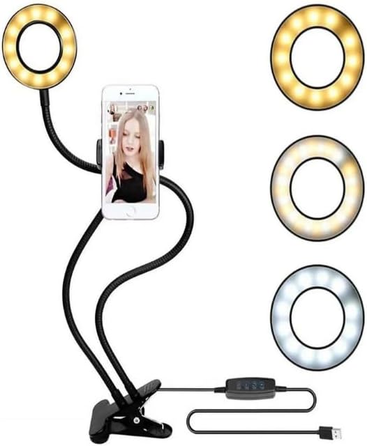 Alternative view of Led Ring Light Youtuber Light Stüdyo Işığı Akrobat Selfie Led Masa Lambası 3 in 1 Set