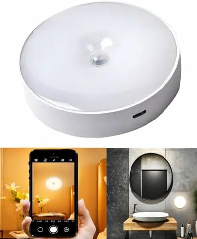 Forlife Usb Şarjlı Hareket Sensörlü Otomatik 8 Led Aydınlatma Işık Mıknatıslı Koridor, Banyo, Dolap, Merdiven, Gece Lambası, Mutfak, Balkon Dekorasyonu, Amber Renk 4000K Günışığı Delme Gerektirmez (1)