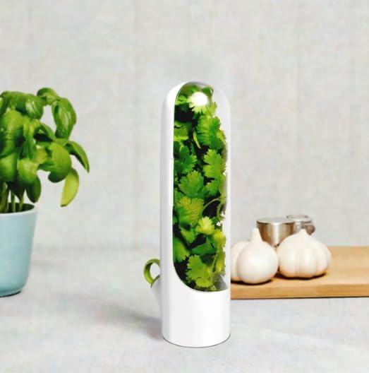 Taze Tutma Kabı - 2'li Ekonomi Seti - Buzdolabı Organizer, Maydanoz, Dereotu ve Nane Saklama Kabı, Otların ömrünü 3 Kat Uzatan Akıllı Tasarım (BPA Free)