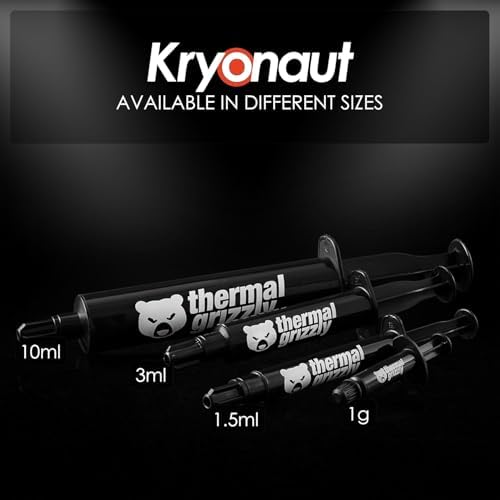 Thermal Grizzly - Kryonaut Termal Macun - Bilgisayar ve Konsollardaki tüm İşlemcileri, Grafik Kartlarını ve ısı Alıcıları Soğutmak İçin (1 gram)