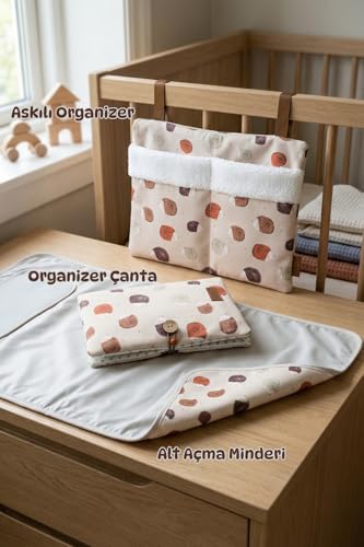 Alternative view of Yenidoğan 3 Prç Anne Bebek Hediye Hastane Çıkışı Alt Açma Bakım Çanta Askılı Organizer Set Urcin