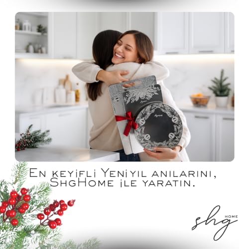 , Hijyenik Çift Yön Kullanımlı Paslanmaz Çelik Kesme Tahtası, Sunum Tabağı ve Ayaklı Sunum Tabağı 3'lü Set + 2 Adet Sosluk Hediyeli