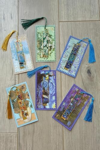 Alternative view of Kolbi Craft,İrisler Van Gogh Püsküllü Altın Renk Metal Kitap Ayracı Hediyelik Sanatsal