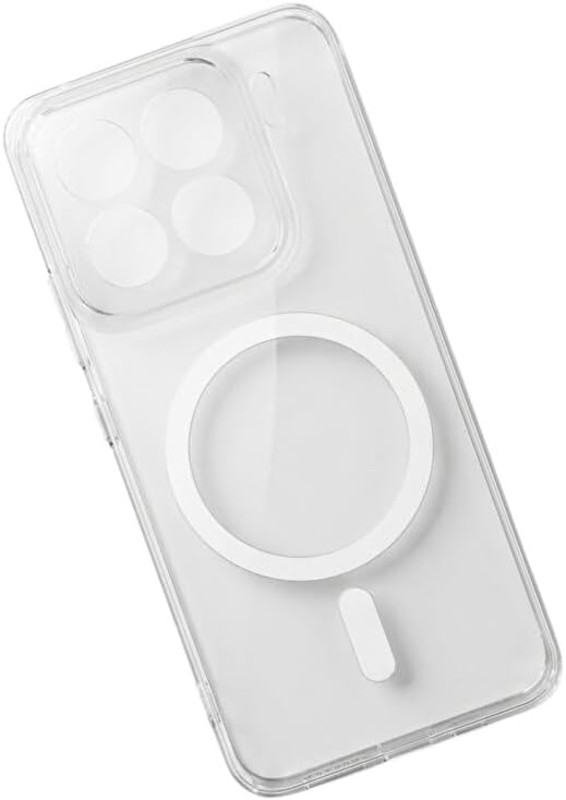 Alternative view of - Xiaomi 15 ile uyumlu Mi MagSafe ile uyumlu Şeffaf Mika Sert Kılıf Darbe Korumalı Sararmaya Dirençli - Beyaz