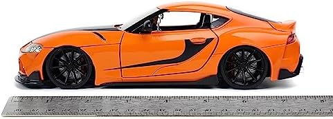 Jada modeli Toyota GR Supra turuncu Hızlı ve Öfkeli 9 F9 ölçek 1:24 orijinal 32097 - Görsel 2