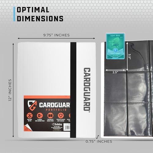 CardGuard Trading Card Pro-Folio, 9 Cepli Yan Yükleme Sayfaları, 360 Kart Tutar, Beyaz - Görsel 3
