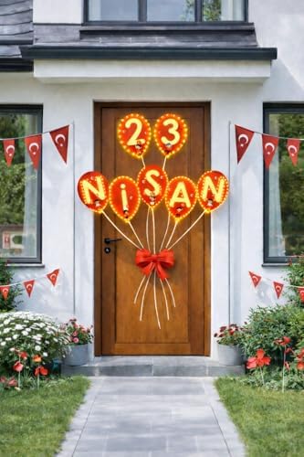 122 Parça 23 Nisan Dekoratif Süsü Flama Okul Süsü, Atatürklü Balon, Türk Bayrağı Pano Süsleri yeni 2026 - Görsel 3