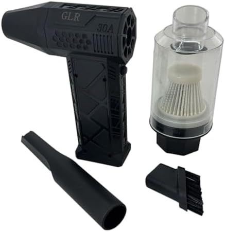 Alternative view of 130000 RPM Mini Turbo Jet Hava Üfleyici Süpürge 2in1 Araba, Klavye Temizle, Mangal veya Serinleme Taşınabilir Mini Fan El Tipi 4 Modlu Fan Seviyesi Şarj Edilebilir 4000mAh FZM-01 (Siyah)