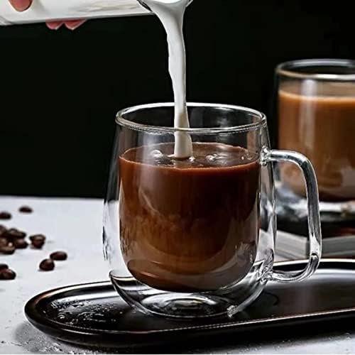 Alternative view of 2 Adet Çift Cidarlı Cam Kupa Bardak 250 ml Çift Camlı Bardak Kupa Double Wall