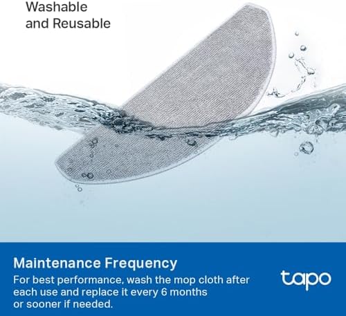 Tapo RVA301 yıkanabilir paspas bezi (5 adet), Tapo RV30 Max Plus, Tapo RV30 Max, Tapo RV20 Max Plus, Tapo RV20 Max ile uyumlu