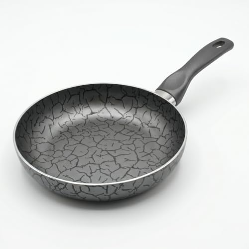 Desert 20 cm Maxi Tava - İç-Dış Gri Siyah Magma Efektli Yapışmaz Kaplamalı Çizilmelere Karşı Dirençli Omlet ve Krep Tavası